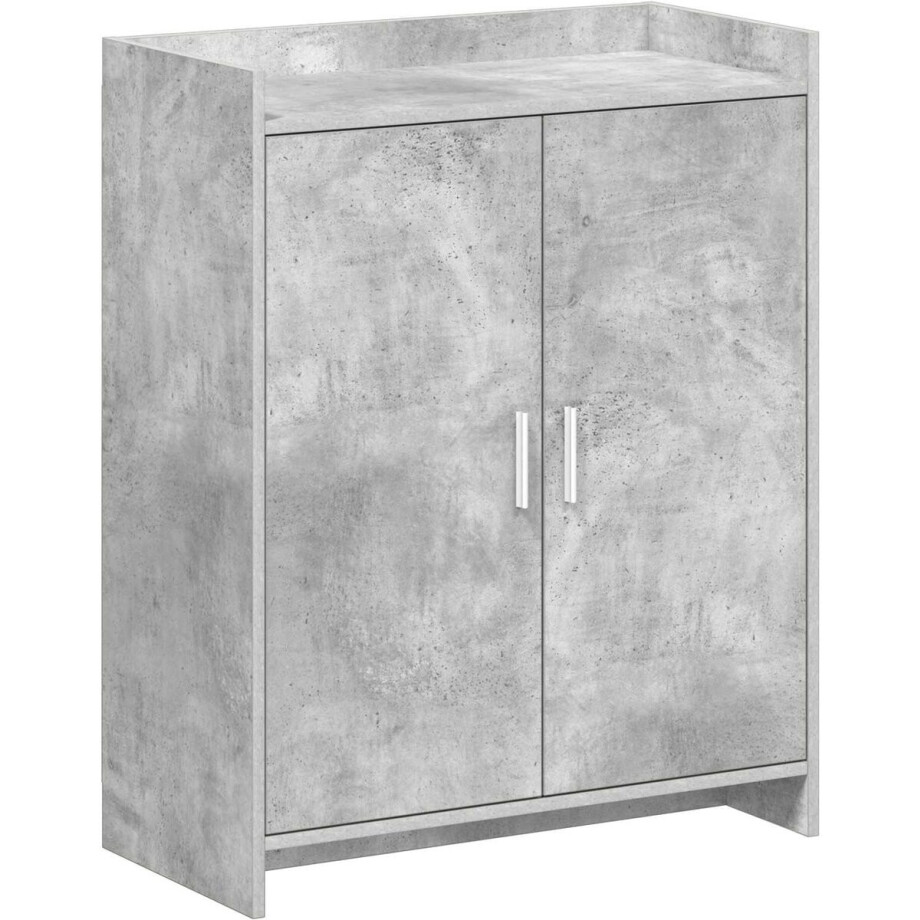 vidaXL - Schoenenkast - Betongrijs - 73,5 - x - 36 - x - 92 - cm - Bewerkt - hout vidaXL - Schoenenkast - Betongrijs - 73,5 - x - 36 - x - 92 - cm - Bewerkt - hout afbeelding 1