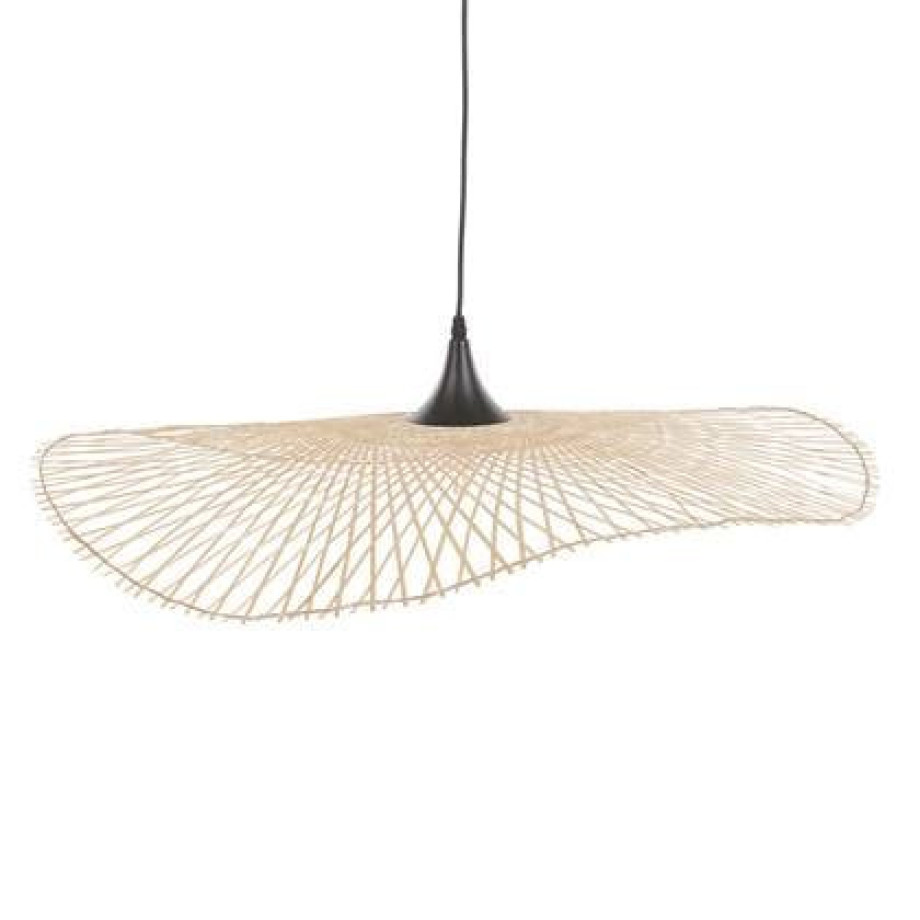 Beliani - FLOYD - Hanglamp - Lichte houtkleur - Bamboehout afbeelding 1