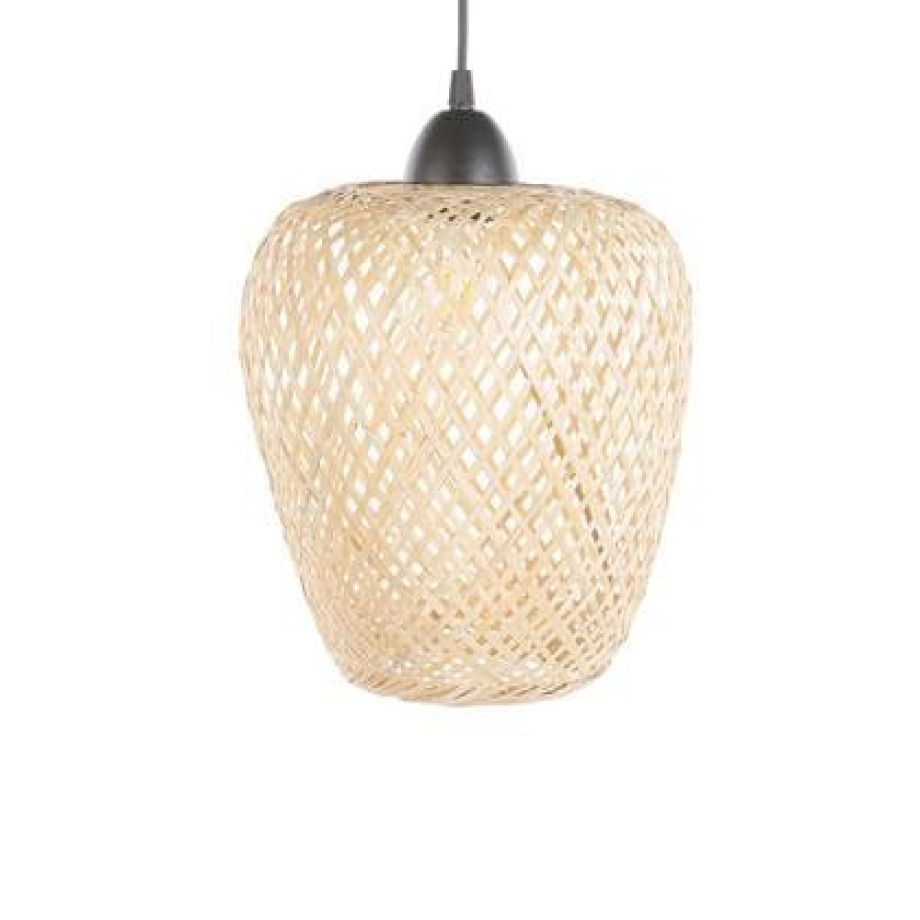 Beliani - BOMU - Hanglamp - Lichte houtkleur - Bamboehout afbeelding 1