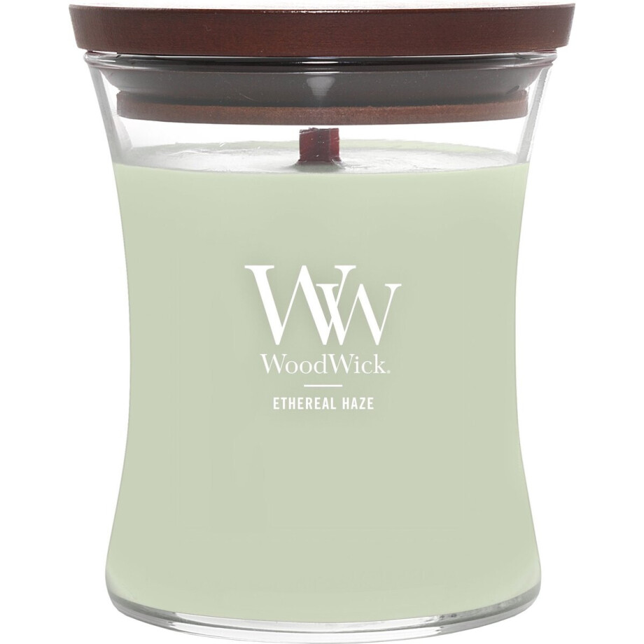 WoodWick Hourglass Medium Geurkaars - Ethereal Haze - 60 branduren afbeelding 1