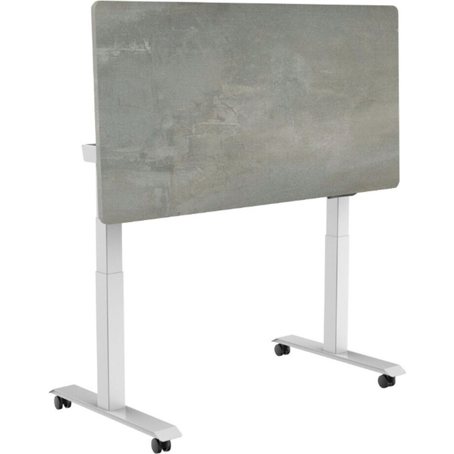 Euroseats Elektrisch verstelbaar, opklapbaar en verrijdbaar bureau - 180x80 cm - Wit / Betonlook grijs Euroseats Elektrisch verstelbaar, opklapbaar en verrijdbaar bureau - 180x80 cm - Wit / Betonlook grijs afbeelding 1