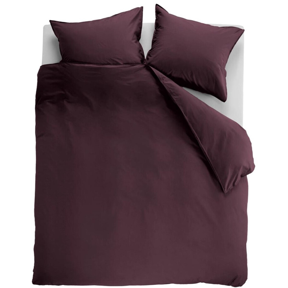 Ambiante Cotton Uni dekbedovertrek - Effen - Lits-Jumeaux - 240x200/220 - Donker Rood Ambiante Cotton Uni dekbedovertrek - Effen - Lits-Jumeaux - 240x200/220 - Donker Rood afbeelding 1