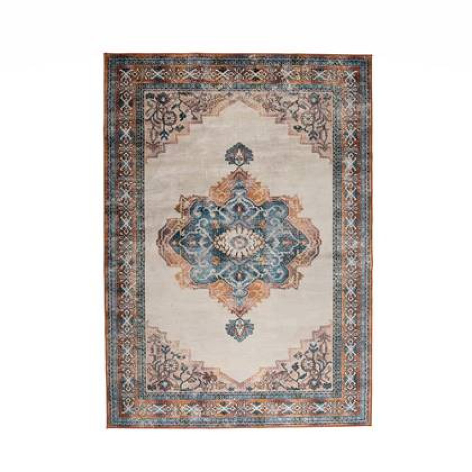 Dutchbone Mahal Vloerkleed 170 x 240 cm - Blauw afbeelding 1