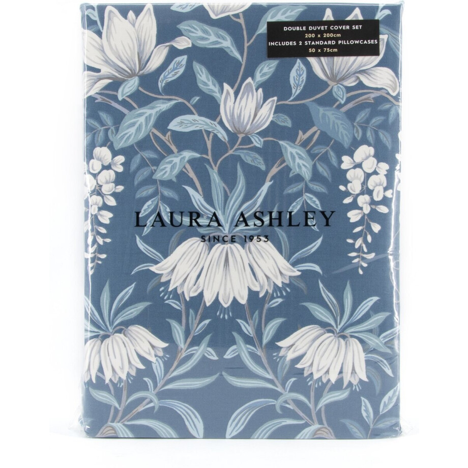 Laura Ashley Parterre Dekbedovertrek - Bloemen - Tweepersoons 200x200 - Blauw afbeelding 1