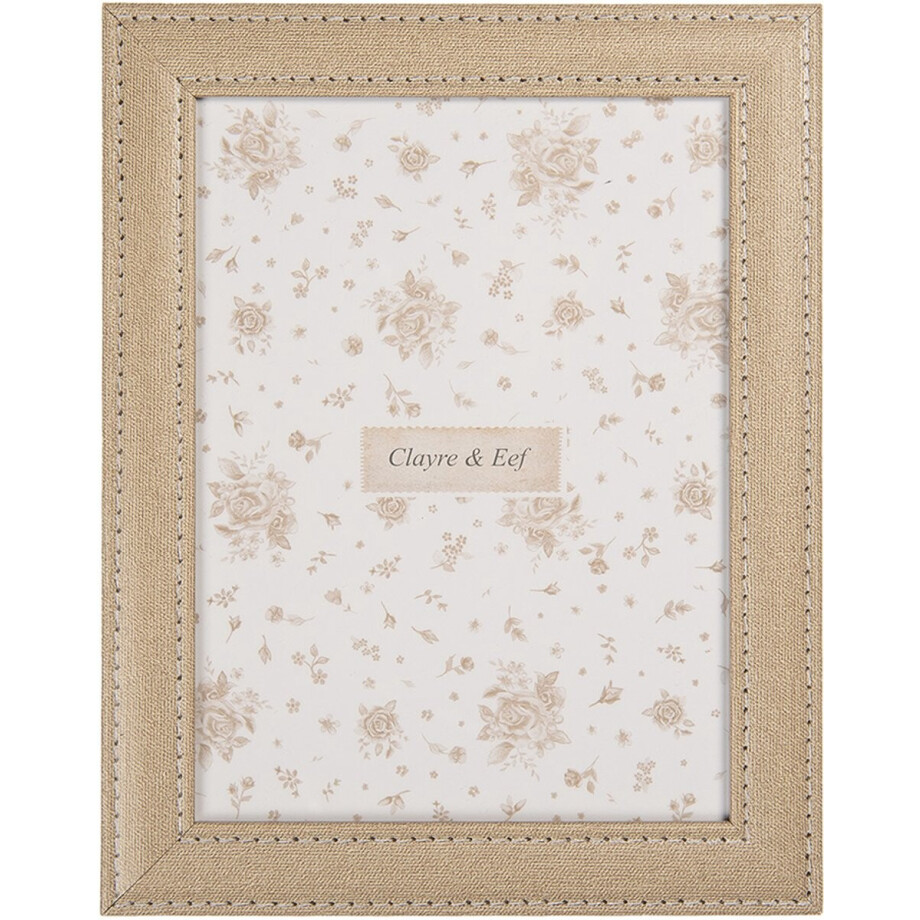 Clayre & Eef Fotolijst 15x20 cm Beige MDF Clayre & Eef Fotolijst 15x20 cm Beige MDF afbeelding 1