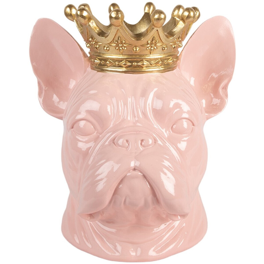 Clayre & Eef Decoratie Beeld Hond 19x16x20 cm Roze Kunststof Clayre & Eef Decoratie Beeld Hond 19x16x20 cm Roze Kunststof afbeelding 1