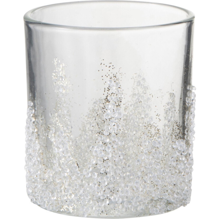 J-Line windlicht Suiker OnderaanKlaar - glas - medium - 2 stuks J-Line windlicht Suiker OnderaanKlaar - glas - medium - 2 stuks afbeelding 1