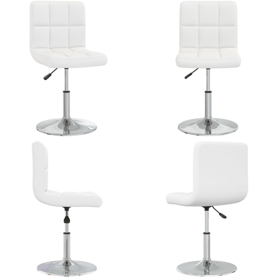 vidaXL Eetkamerstoel kunstleer wit - Eetkamerstoel - Eetkamerstoelen - Dinerstoel - Dinerstoelen vidaXL Eetkamerstoel kunstleer wit - Eetkamerstoel - Eetkamerstoelen - Dinerstoel - Dinerstoelen afbeelding 1