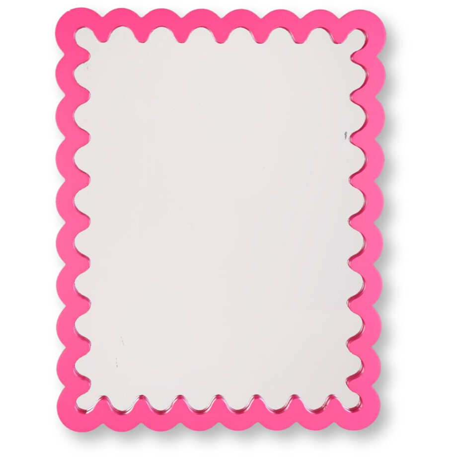 Housevitamin Wandspiegel 33 x 43 cm – Fluor roze– Golvende Rand – MDF – 1,5 cm Dik – Lichtgewicht – Modern Design – Decoratieve Spiegel Housevitamin Wandspiegel 33 x 43 cm – Fluor roze– Golvende Rand – MDF – 1,5 cm Dik – Lichtgewicht – Modern Design – Decoratieve Spiegel afbeelding 1