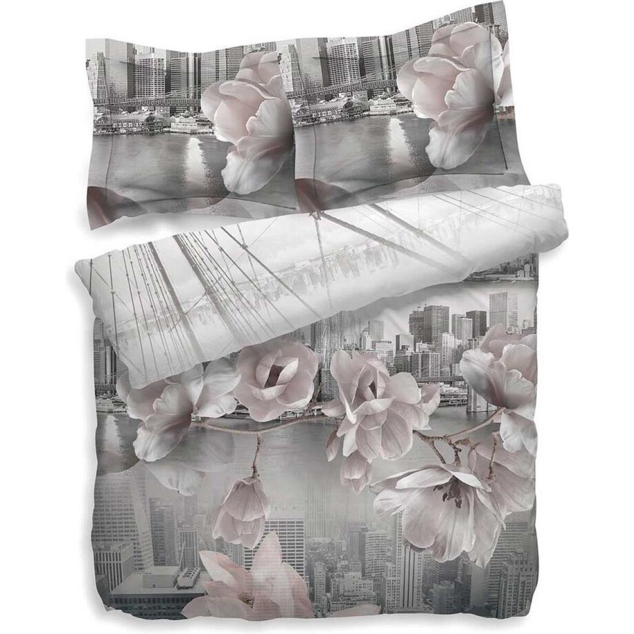 Heckett & Lane Fairview Dekbedovertrek - Lits-jumeaux - 260x200/220 cm - Grijs afbeelding 1