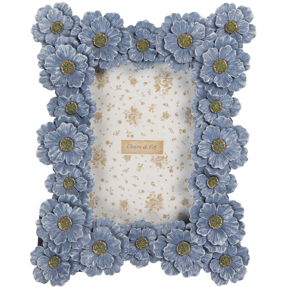 Clayre & Eef Fotolijst 10x15 cm Blauw Kunststof afbeelding 1