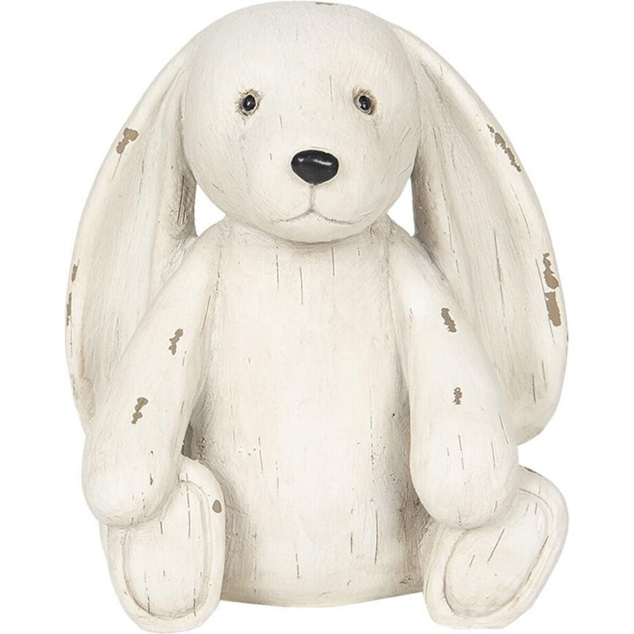 Clayre & Eef Beeld Hond 14x12x16 cm Wit Polyresin Woonaccessoires Clayre & Eef Beeld Hond 14x12x16 cm Wit Polyresin Woonaccessoires afbeelding 1