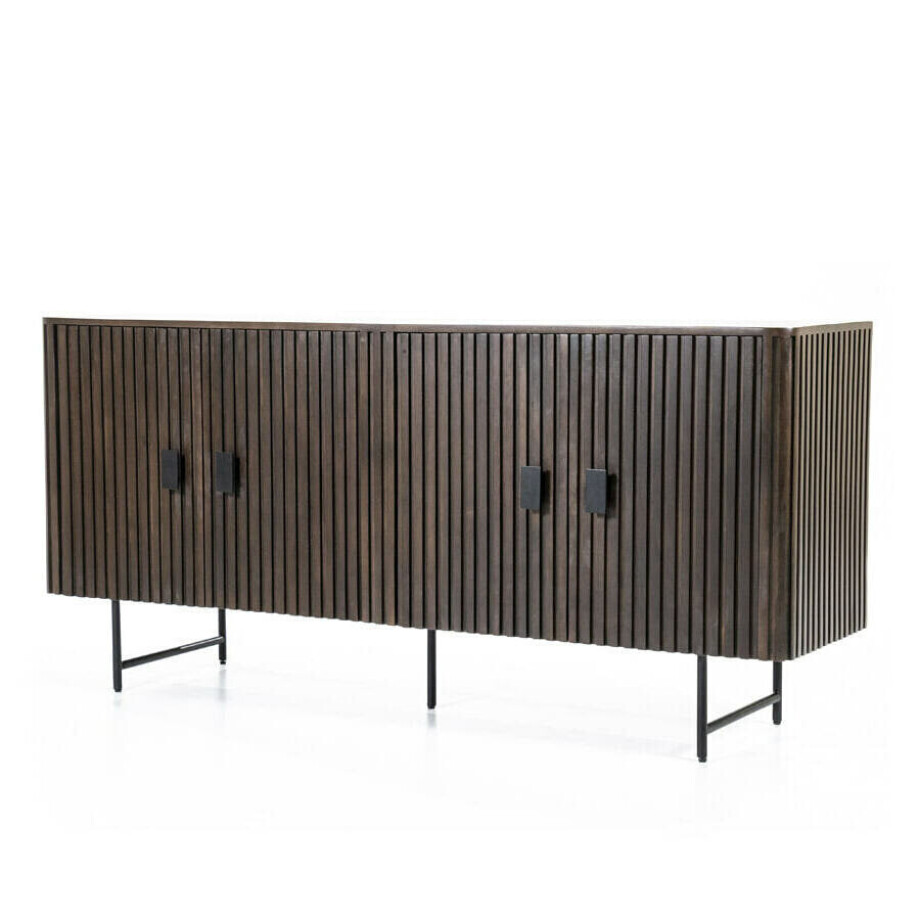 Eleonora Dressoir 'Remi' Mangohout en metaal, kleur Bruin, 170cm afbeelding 1