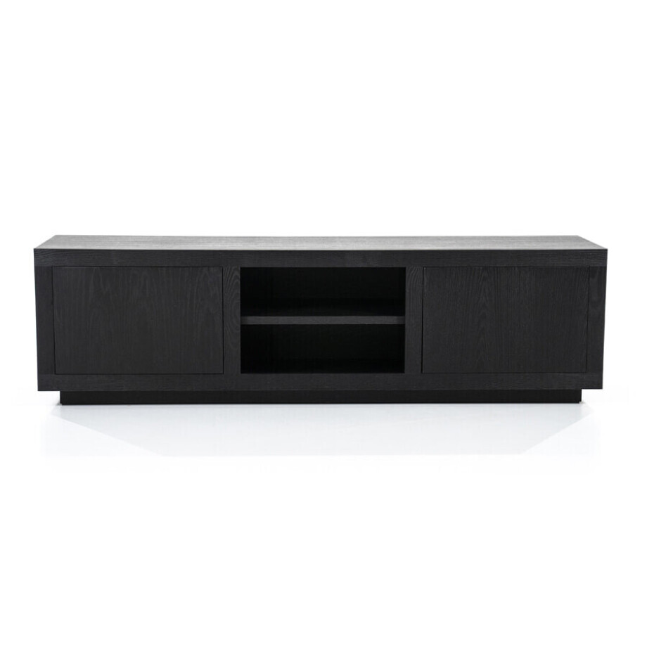 Eleonora TV-meubel 'Helsinki' Eiken, kleur Zwart, 160cm afbeelding 1