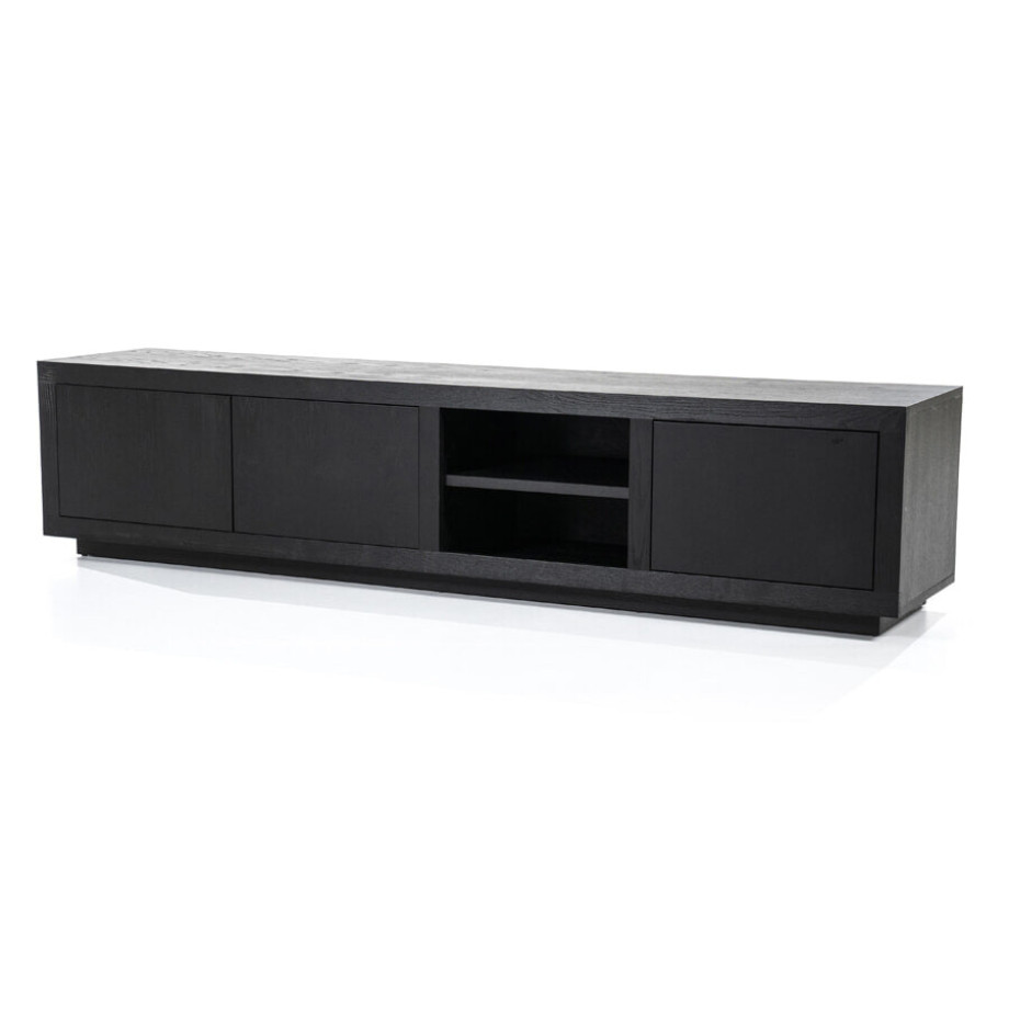 Eleonora TV-meubel 'Helsinki' Eiken, kleur Zwart, 200cm afbeelding 1