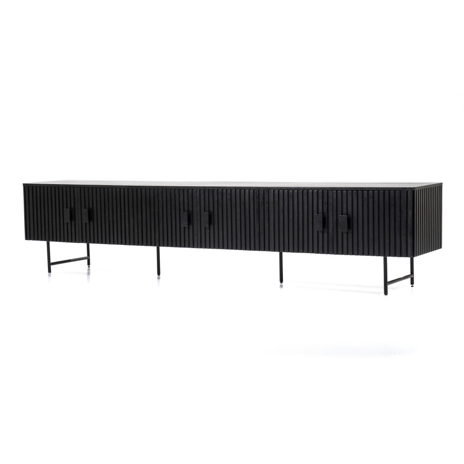 Eleonora TV-meubel 'Remi' Mangohout, 250cm, kleur Zwart afbeelding 1
