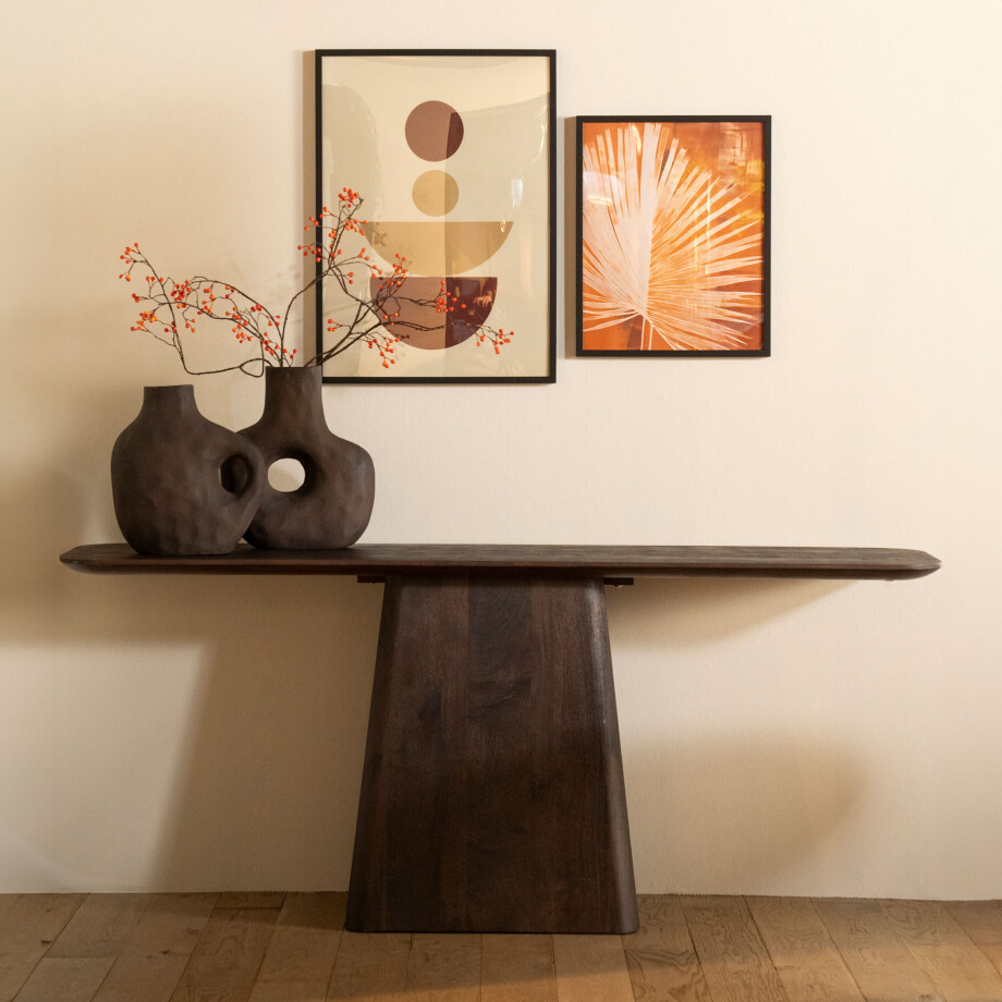 Eleonora Sidetable 'Aron' Mangohout, 180cm, kleur Bruin afbeelding 1