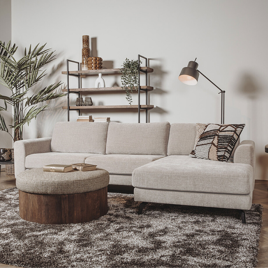 Tower Living 2,5-zits Loungebank 'Highlands' Rechts, kleur Grijs afbeelding 1