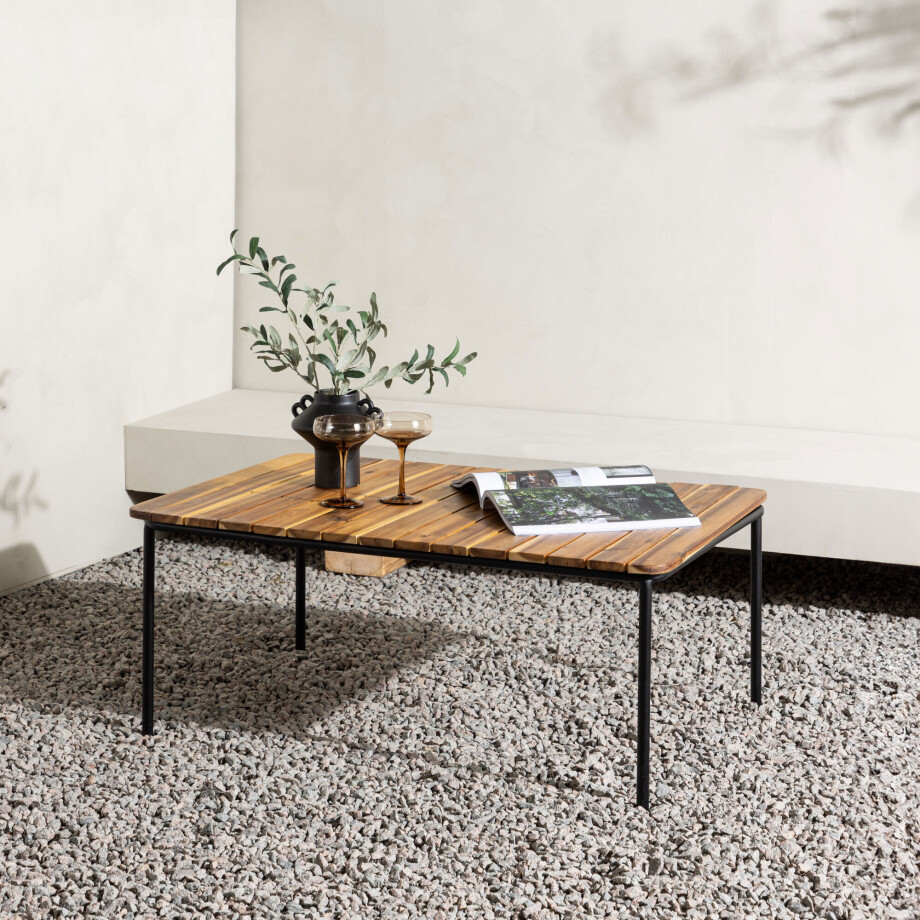Nohr Loungetafel 'Lakysha' Acacuahout, 100 x 65cm afbeelding 1