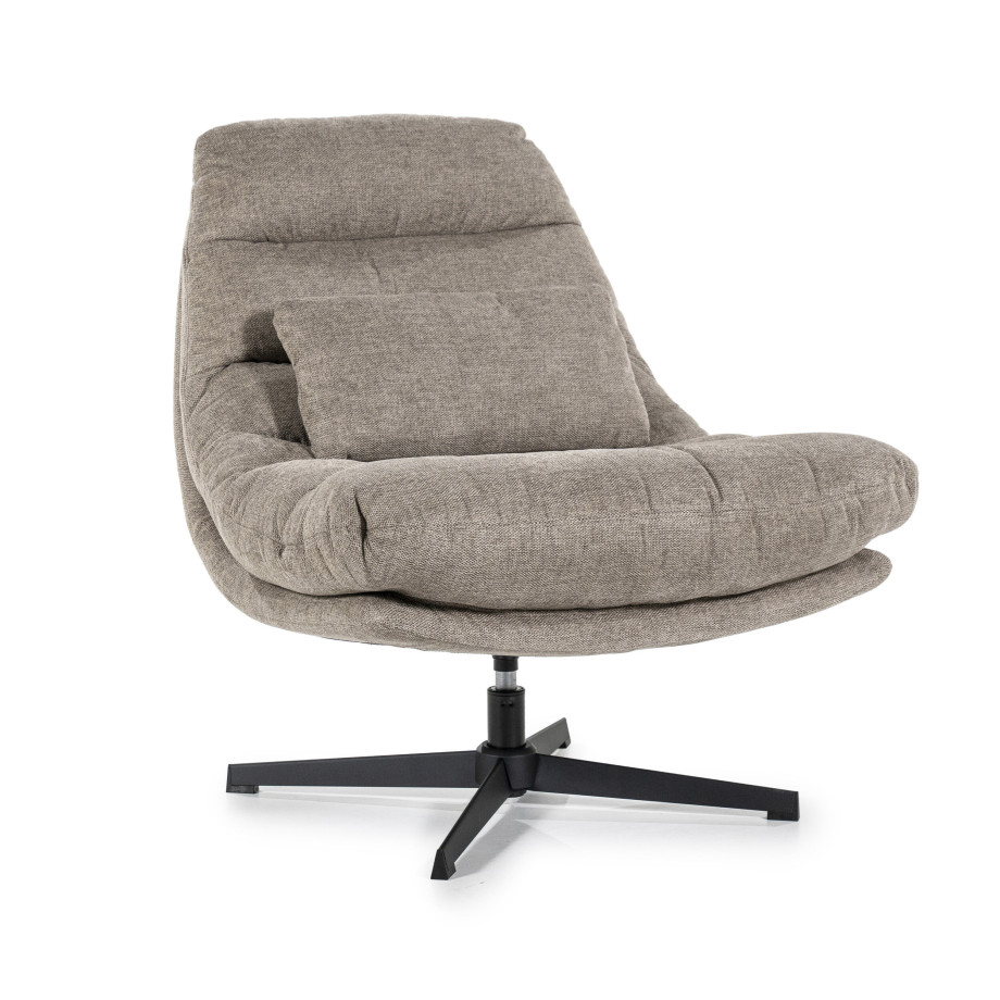 Eleonora Draaibare Fauteuil 'Cooper' Met kussen, kleur Bruin afbeelding 1