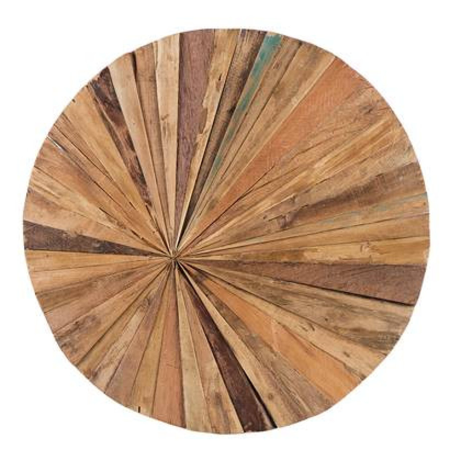 Beliani - MORELIA - Wanddecoratie - Lichte houtkleur - Teakhout afbeelding 1