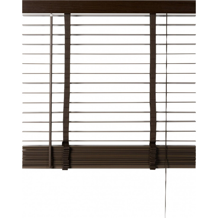 Houten Jaloezie Bruin - 80x180 cm (BxH) - Raamdecoratie - Lamelbreedte 50 mm - inc. Bedieningskoord en Draaistang - Eenvoudig op maat maken en monteren Houten Jaloezie Bruin - 80x180 cm (BxH) - Raamdecoratie - Lamelbreedte 50 mm - inc. Bedieningskoord en Draaistang - Eenvoudig op maat maken en monteren afbeelding 1