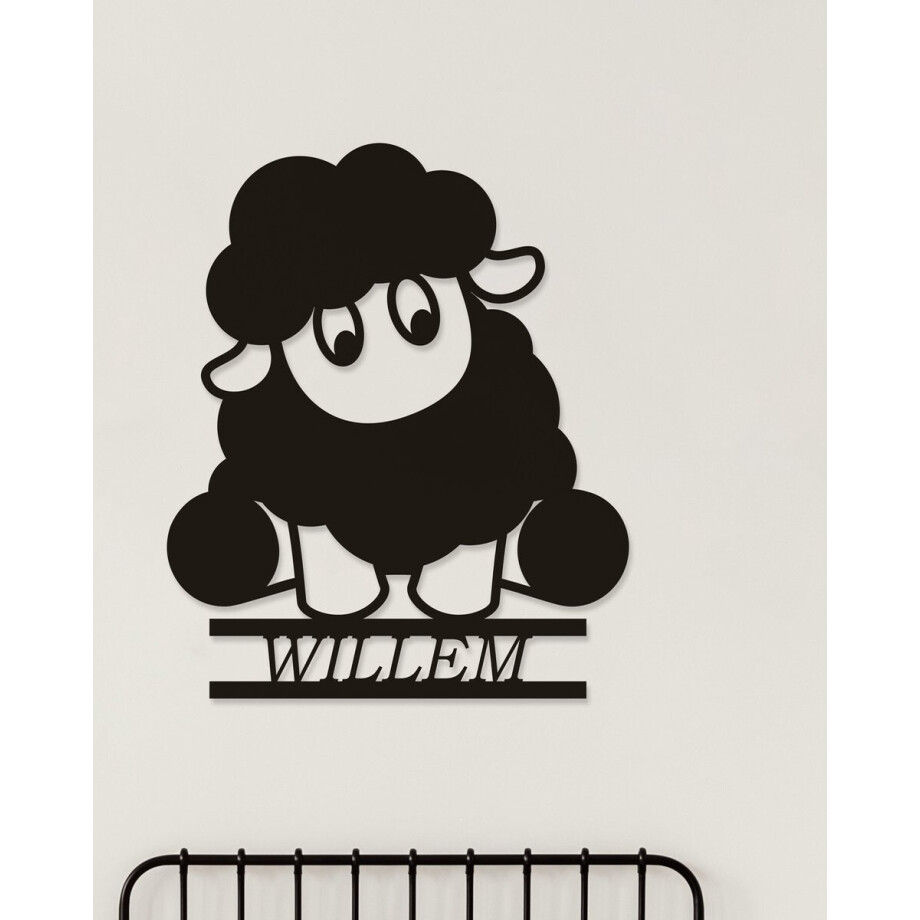 Wanddecoratie kinderen | Schaap - XL (67x80cm) afbeelding 1
