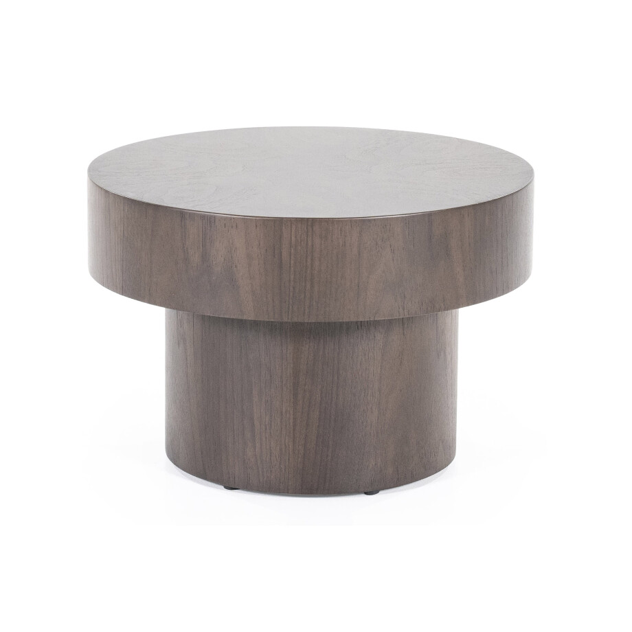 Eleonora Ronde Bijzettafel 'Bobbie' Walnoot, 45cm, kleur Bruin afbeelding 1