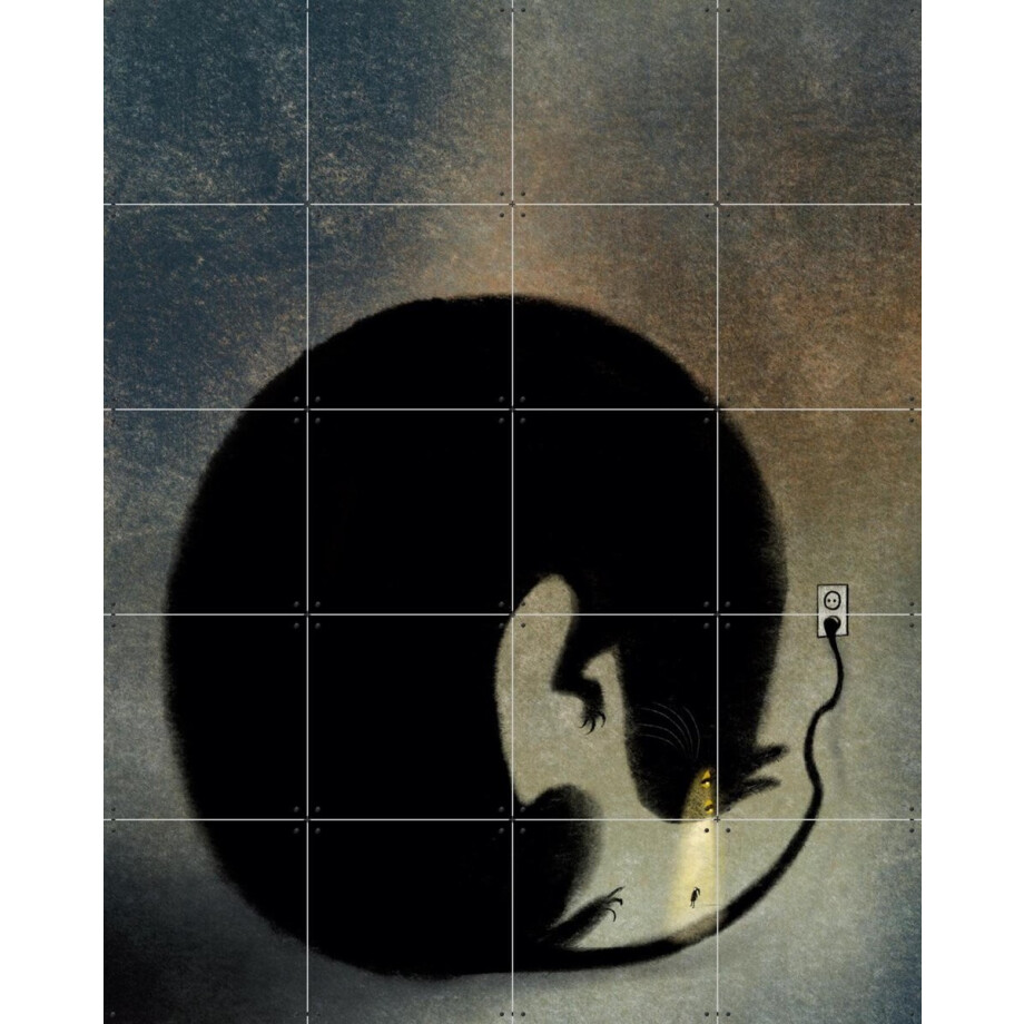 IXXI Electric Cat, Jeska Verstegen - 80 x 100 cm - Gratis ophangtool - Grote wanddecoratie en posters - Surrealisme, Illustraties, Minimalisme IXXI Electric Cat, Jeska Verstegen - 80 x 100 cm - Gratis ophangtool - Grote wanddecoratie en posters - Surrealisme, Illustraties, Minimalisme afbeelding 1