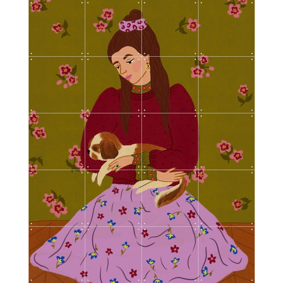 IXXI Huisdiergeluk, Kirsten Blom Art & Illustration - 80 x 100 cm - Grote wanddecoratie en posters - Fantasierijk, Illustraties, Kleurrijk, Speels IXXI Huisdiergeluk, Kirsten Blom Art & Illustration - 80 x 100 cm - Grote wanddecoratie en posters - Fantasierijk, Illustraties, Kleurrijk, Speels afbeelding 1