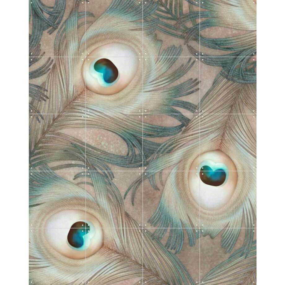 IXXI Feather 2, Ellie Cashman - 80 x 100 cm - Gratis ophangtool - Grote wanddecoratie en posters - Digitale Kunst, Klassiek, Abstract, Woonkamer afbeelding 1