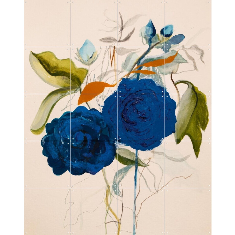 IXXI Untitled, Leigh Viner - 80 x 100 cm - Gratis ophangtool - Grote wanddecoratie en posters - Abstract, Kleurrijk, Aquarel, Slaapkamer, Woonkamer afbeelding 1