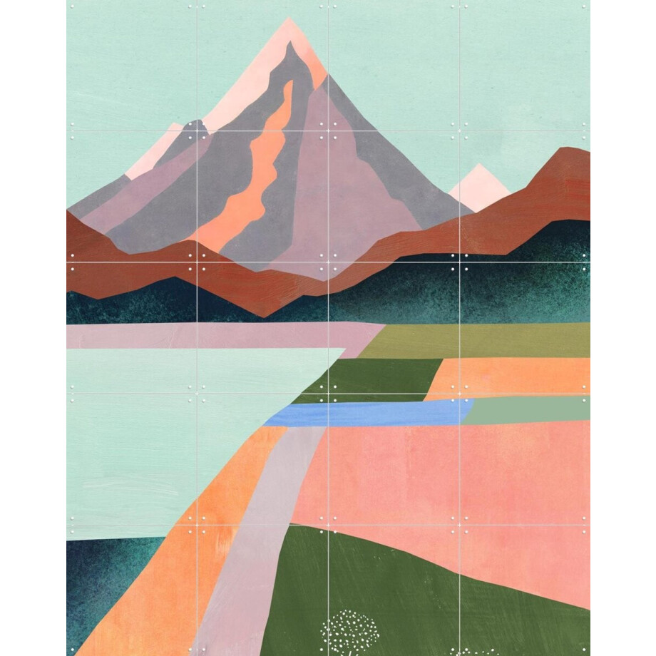 IXXI First Blossom, Henry Rivers - 80 x 100 cm - Gratis ophangtool - Grote wanddecoratie en posters - Geometrische Kunst, Illustraties, Slaapkamer afbeelding 1