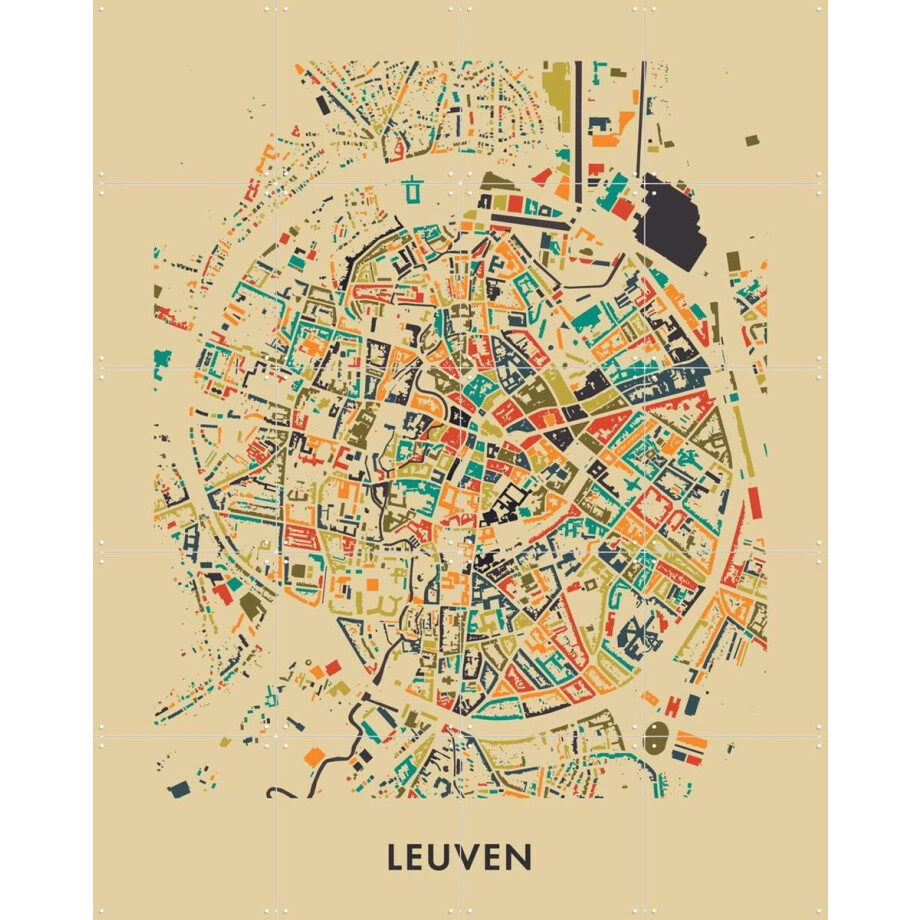 IXXI Leuven Mosaic Map, Kunst in Kaart - 80 x 100 cm - Gratis ophangtool - Grote wanddecoratie en posters - Typografie, Illustraties, Digitale Kunst IXXI Leuven Mosaic Map, Kunst in Kaart - 80 x 100 cm - Gratis ophangtool - Grote wanddecoratie en posters - Typografie, Illustraties, Digitale Kunst afbeelding 1