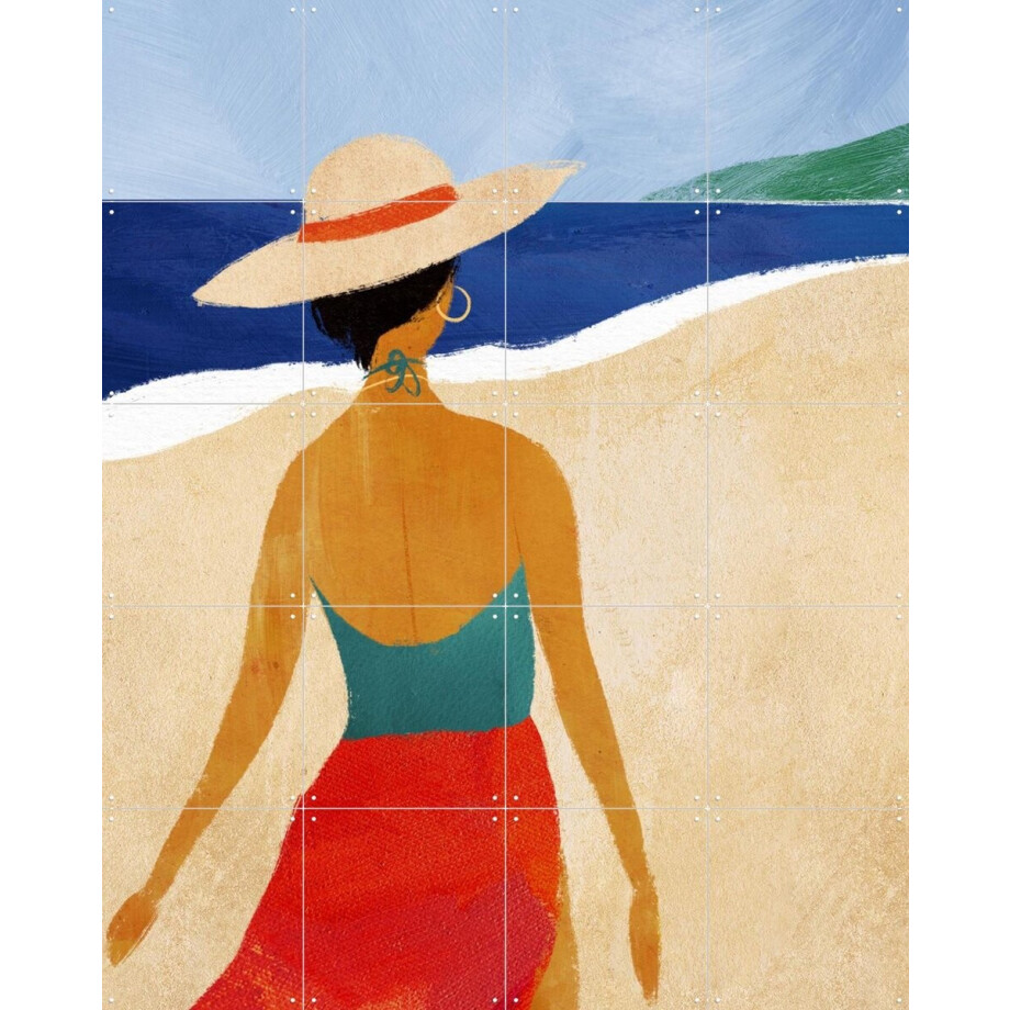 IXXI Beach Escape, Henry Rivers - 80 x 100 cm - Gratis ophangtool - Grote wanddecoratie en posters - Kleurrijk, Grafisch Ontwerp, Speels afbeelding 1