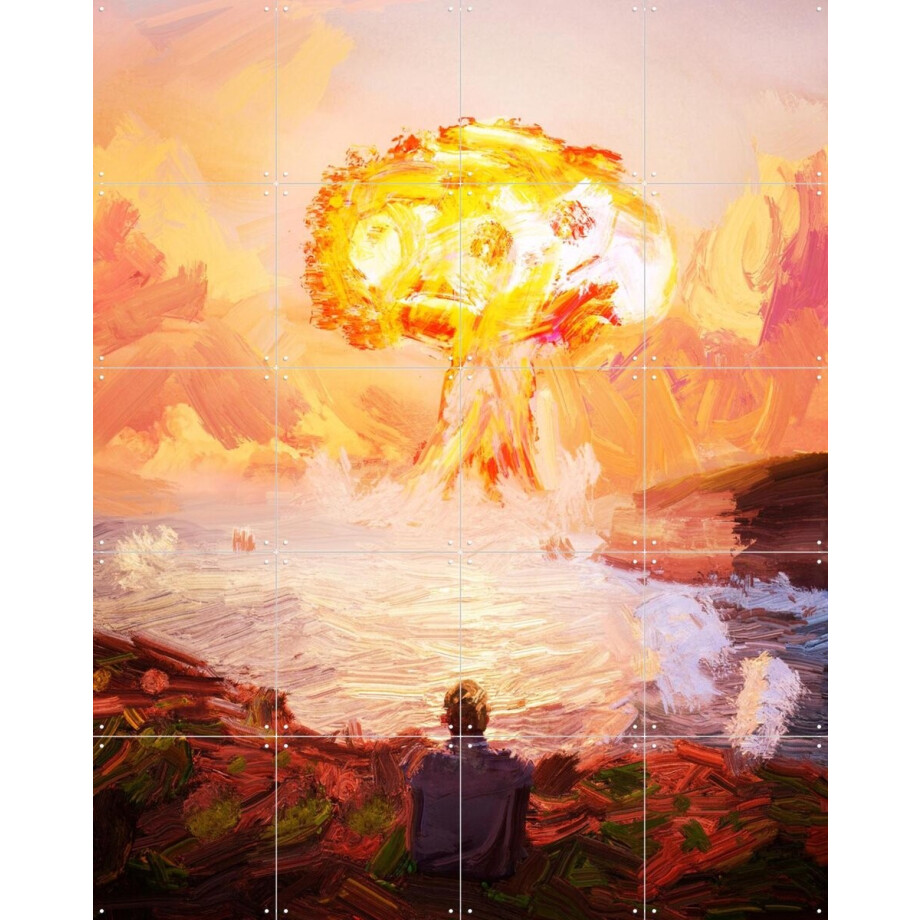 IXXI Explosion, Vineet Suresh - 80 x 100 cm - Gratis ophangtool - Grote wanddecoratie en posters - Digitale Kunst, Kwaststreken, Surrealisme afbeelding 1