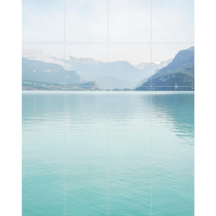 IXXI Lake Brienz in Switzerland, Henrike Schenk - 80 x 100 cm - Grote wanddecoratie en posters - Fotografie, Minimalisme, Slaapkamer, Woonkamer afbeelding 1