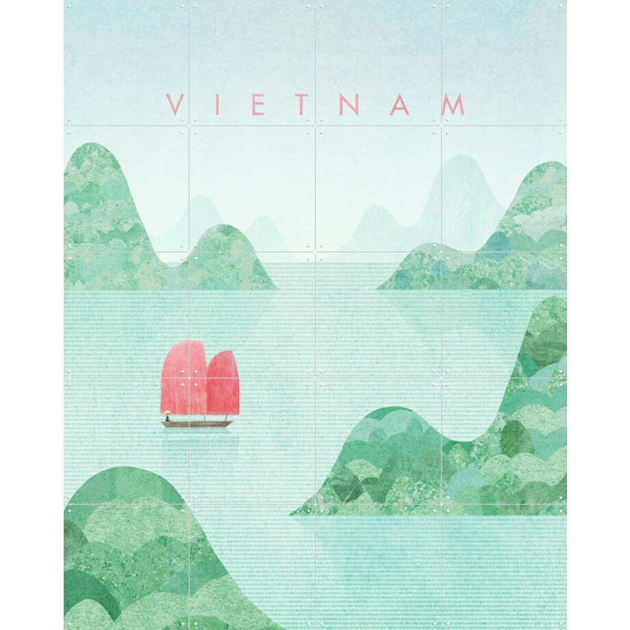 IXXI Vietnam, Henry Rivers - 80 x 100 cm - Gratis ophangtool - Grote wanddecoratie en posters - Kleurrijk, Illustraties, Digitale Kunst, Grafisch afbeelding 1