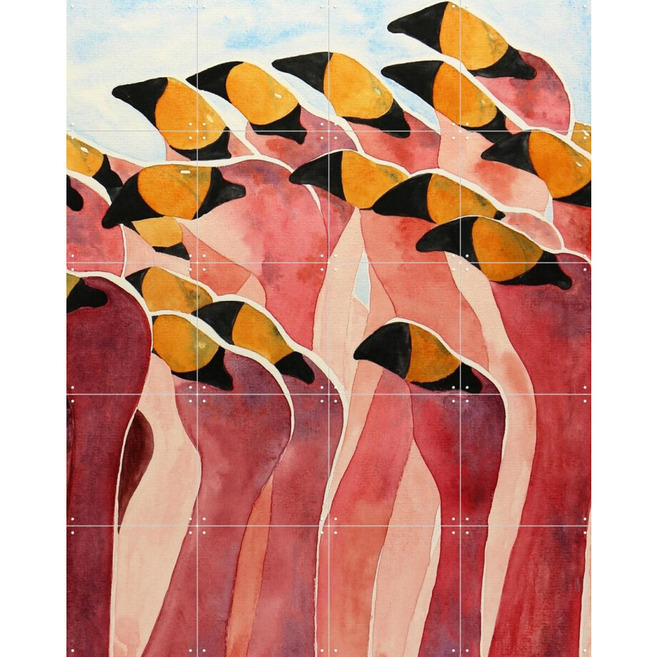 IXXI The Pink Flamingos, Natalie Bruns - 80 x 100 cm - Gratis ophangtool - Grote wanddecoratie en posters - Aquarel, Speels, Abstract, Kleurrijk IXXI The Pink Flamingos, Natalie Bruns - 80 x 100 cm - Gratis ophangtool - Grote wanddecoratie en posters - Aquarel, Speels, Abstract, Kleurrijk afbeelding 1