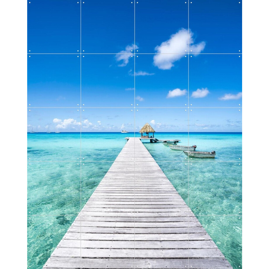 IXXI Wooden Pier - French Polynesia, Jan Becke - 80 x 100 cm - Gratis ophangtool - Grote wanddecoratie en posters - Kleurrijk, Fotografie, Woonkamer IXXI Wooden Pier - French Polynesia, Jan Becke - 80 x 100 cm - Gratis ophangtool - Grote wanddecoratie en posters - Kleurrijk, Fotografie, Woonkamer afbeelding 1