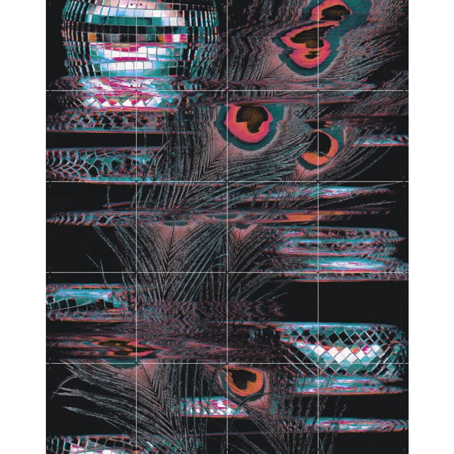 IXXI Strut Your Stuff, Amber Lauder - 80 x 100 cm - Gratis ophangtool - Grote wanddecoratie en posters - Geometrische Kunst, Modern, Kleurrijk afbeelding 1