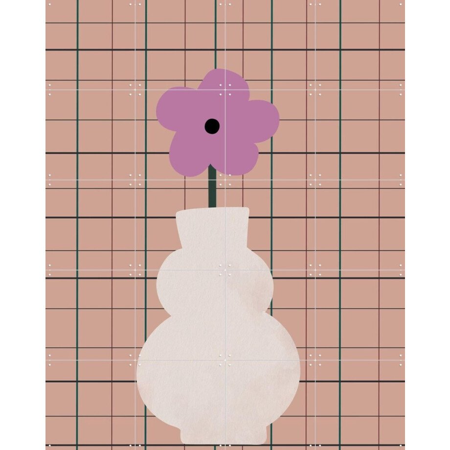 IXXI Tiny Bouquet, Little Otja - 80 x 100 cm - Gratis ophangtool - Grote wanddecoratie en posters - Minimalistisch, Abstract, Illustraties afbeelding 1