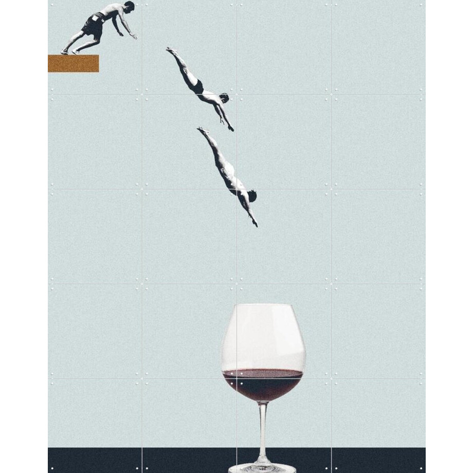 IXXI Your best Friends forget you get old, Maarten Léon - 80 x 100 cm - Grote wanddecoratie en posters - Vintage, Minimalisme, Illustraties, Eetkamer afbeelding 1