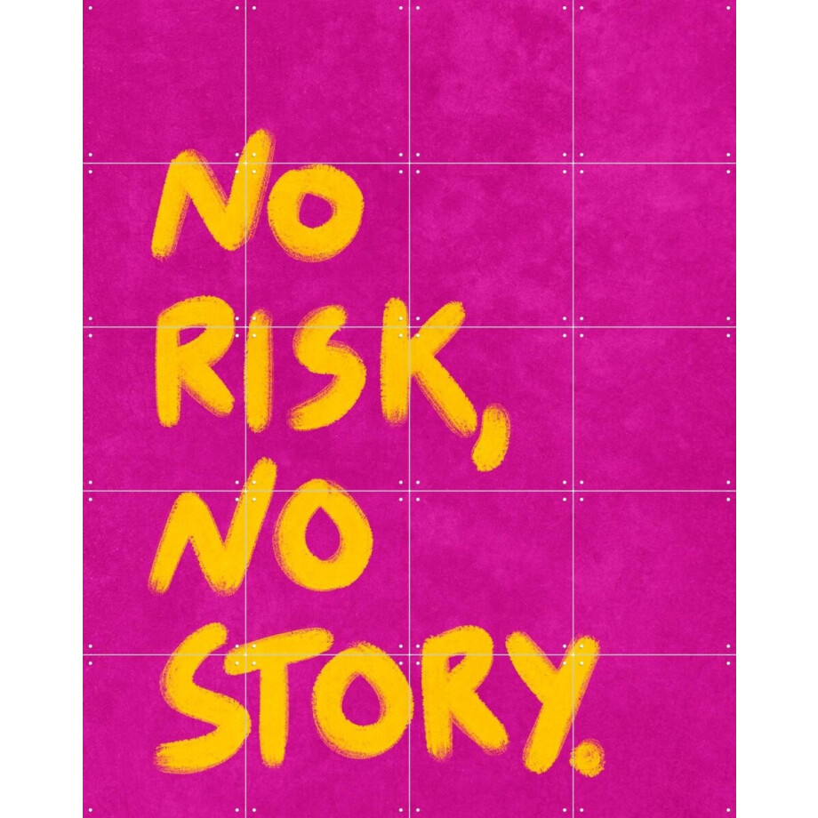 IXXI No Risk No Story, Raissa Oltmanns - 80 x 100 cm - Gratis ophangtool - Grote wanddecoratie en posters - Speels, Grafisch Ontwerp, Kleurrijk, Pop afbeelding 1