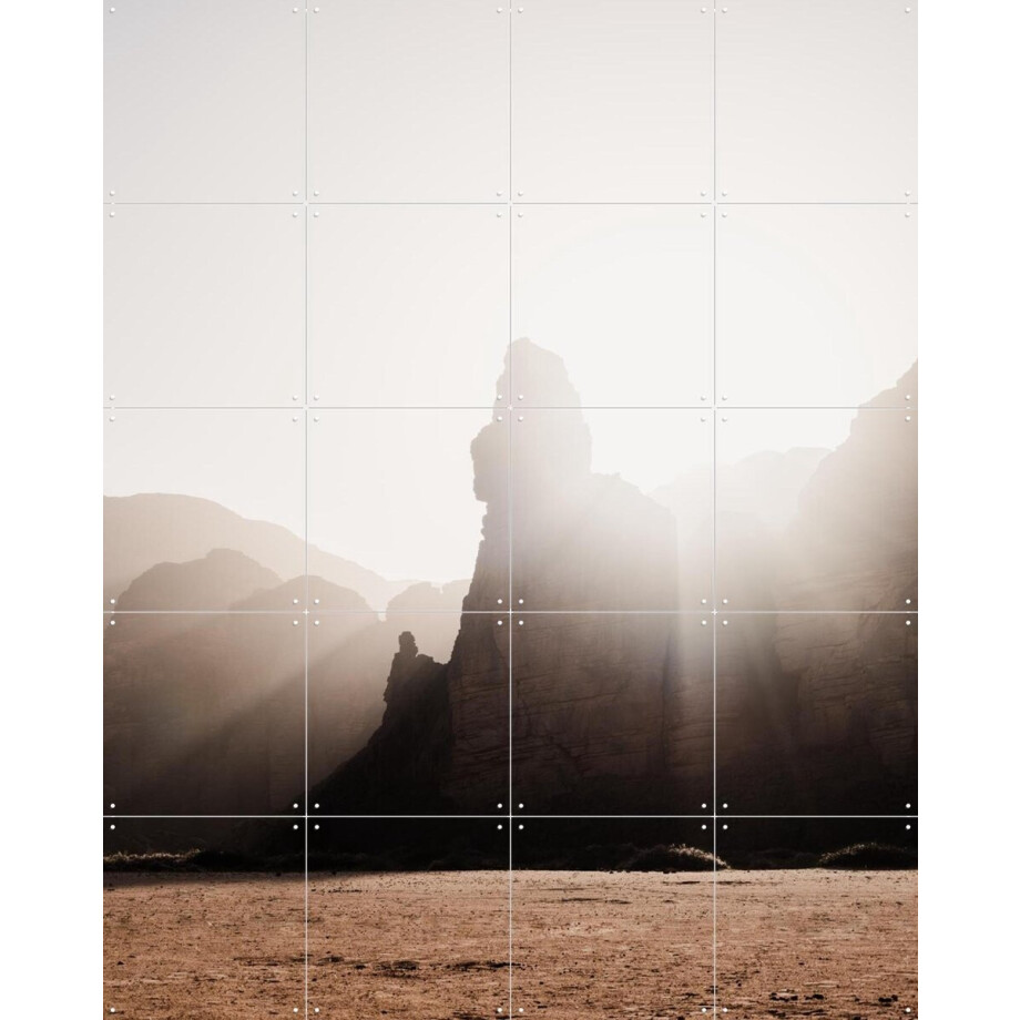 IXXI Sahara Sunrise, Photolovers - 80 x 100 cm - Gratis ophangtool - Grote wanddecoratie en posters - Fotografie, Realisme, Strandhuis, Mancave afbeelding 1