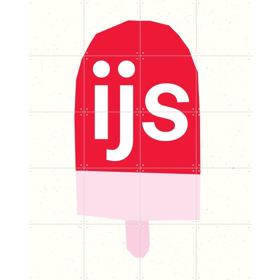 IXXI IJsje I, Mella Mella - 80 x 100 cm - Gratis ophangtool - Grote wanddecoratie en posters - Geometrische Kunst, Grafisch Ontwerp, Fantasierijk afbeelding 1