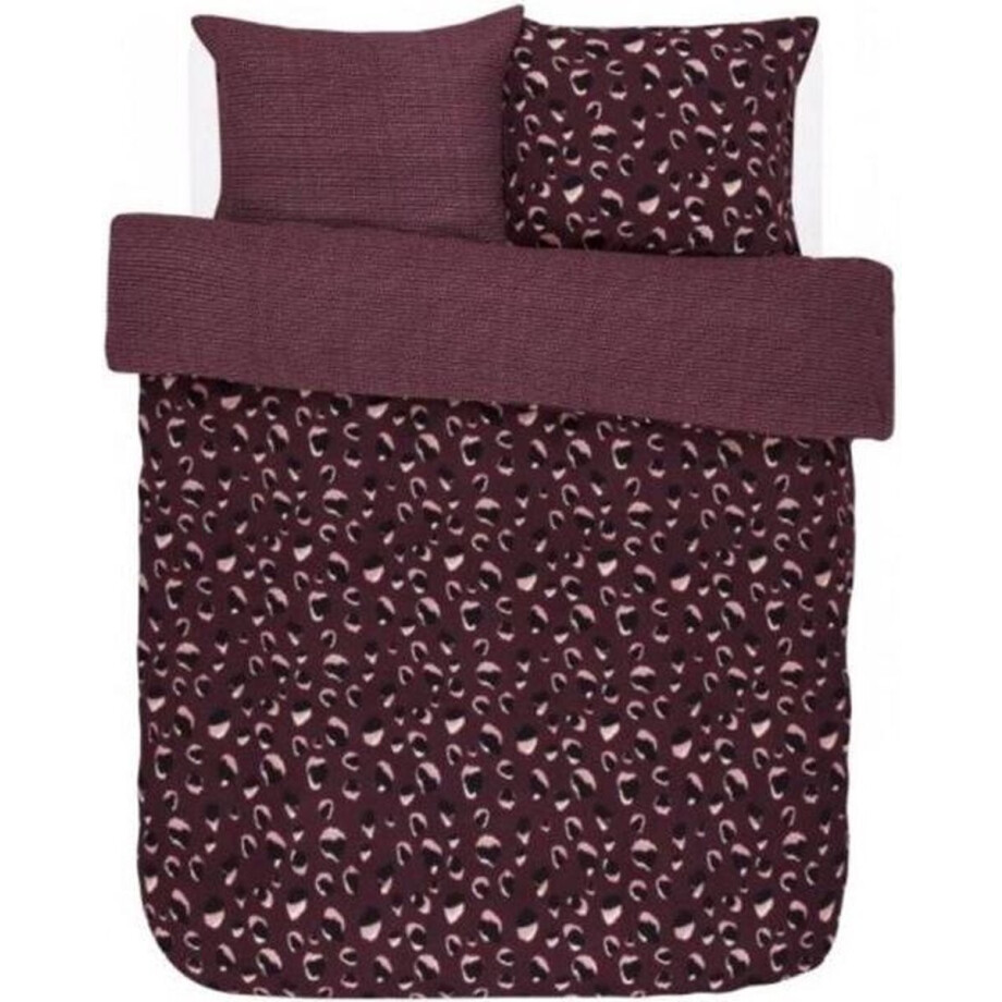Essenza Madea Dekbedovertrek - Flanel - Litsjumeaux XL - 260x200/220 cm - Burgundy Essenza Madea Dekbedovertrek - Flanel - Litsjumeaux XL - 260x200/220 cm - Burgundy afbeelding 1