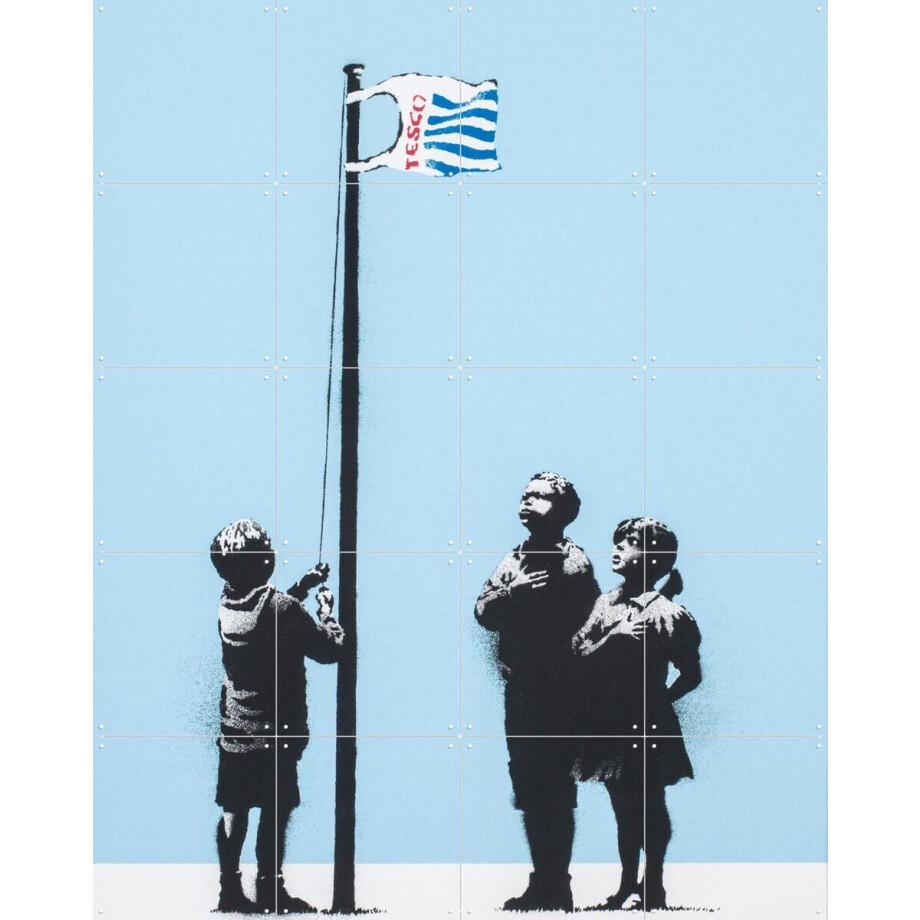 IXXI Very Little Helps, Banksy - 80 x 100 cm - Gratis ophangtool - Grote wanddecoratie en posters - Illustraties, Houtsnede, Pop art, Street art IXXI Very Little Helps, Banksy - 80 x 100 cm - Gratis ophangtool - Grote wanddecoratie en posters - Illustraties, Houtsnede, Pop art, Street art afbeelding 1