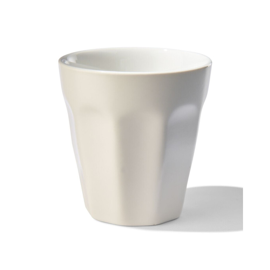 HEMA HEMA Espressomok 90ml Mirabeau Aardewerk Wit (wit) afbeelding 1