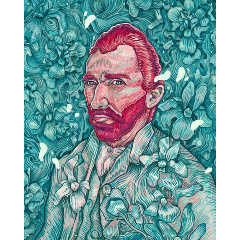 IXXI Van Gogh Self Portrait, Studio Muti & Van Gogh 21st Century - 80 x 100 cm - Gratis ophangtool - Grote wanddecoratie en posters - afbeelding 1